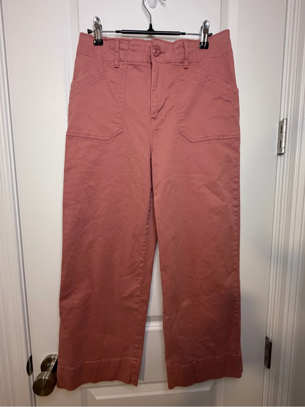 High-Rise Wide-Leg Jeans in Dusty Rose